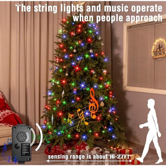 Musical Christmas String Lights with Motion Sensor - Multi-Color LED - Picture 4 of 5